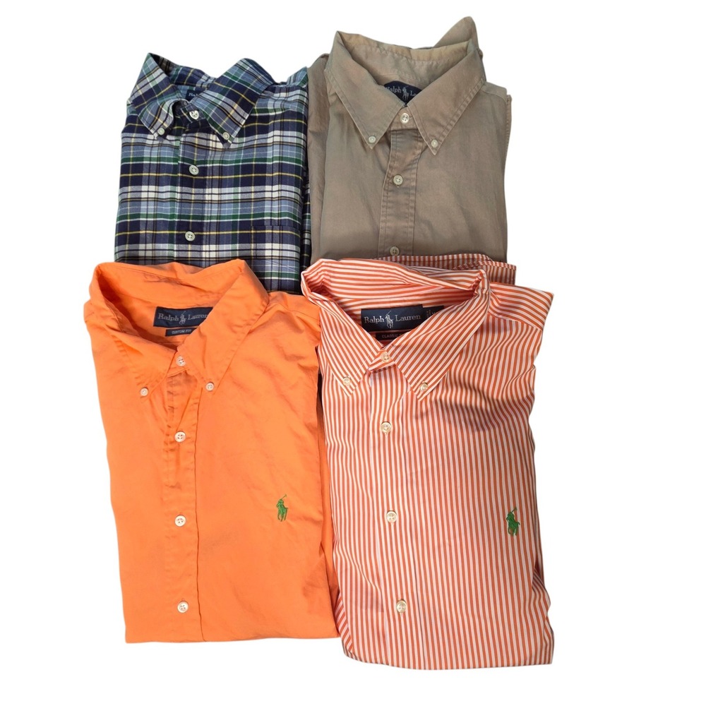 Ralph Lauren Mens Lot of 4 XXL Button Down Shirts Pony Logo